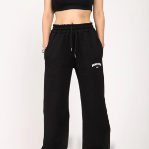 Black Wide-Leg Sweatpants